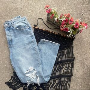 Lovers and Friends Distressed High Rise Slim Straight Jeans Size 29